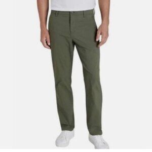 NEW Weatherproof Vintage Mens 32x30 Stretch Canvas Pants Regular Fit Green